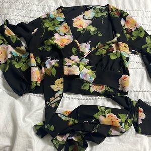 Fashion nova wrap shirt